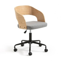 Кресло Офисное на колесиках FLOKI единый размер черный LA REDOUTE INTERIEURS  фото, kupilegko.ru